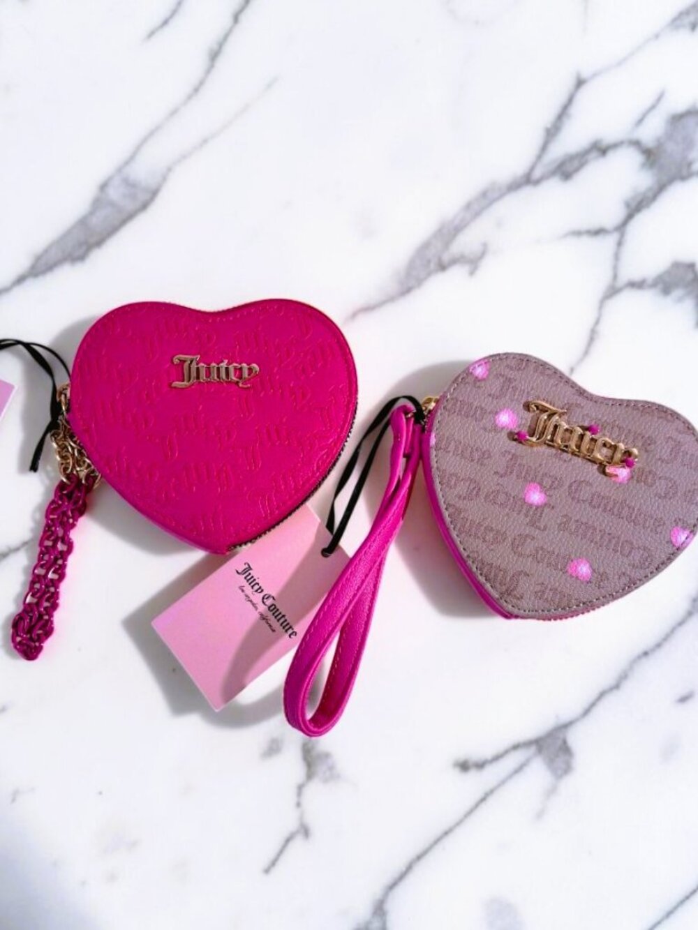 Juicy Couture Café/ Pink Pink Heart Wallet Bundle Set